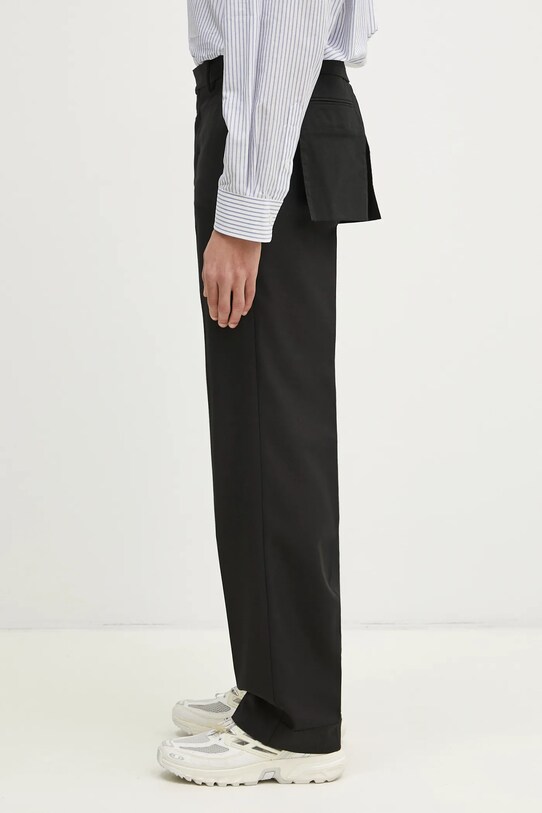 MM6 Maison Margiela pantaloni SH0KA0035 negru SS25