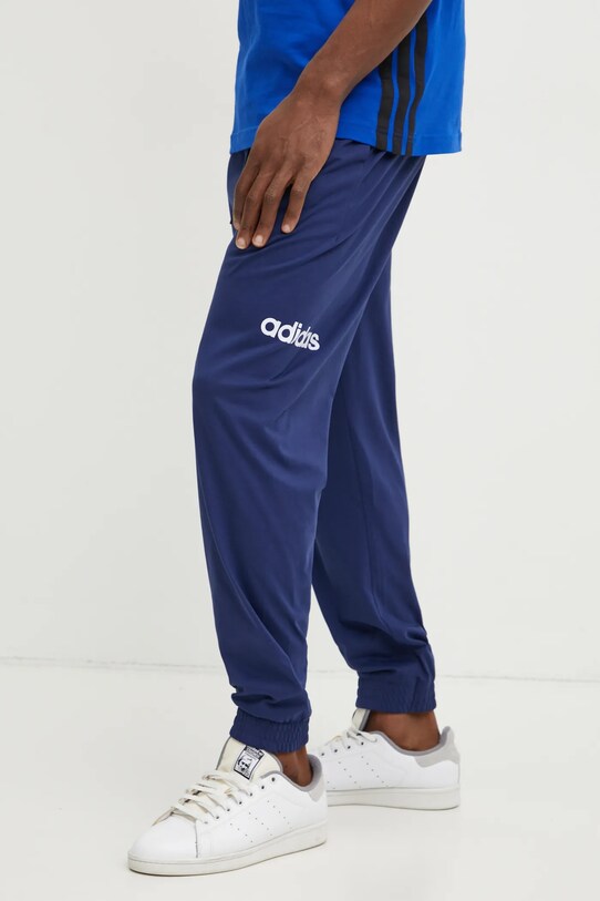 Tepláky adidas Essentials Linear pletenina tmavomodrá JE9011