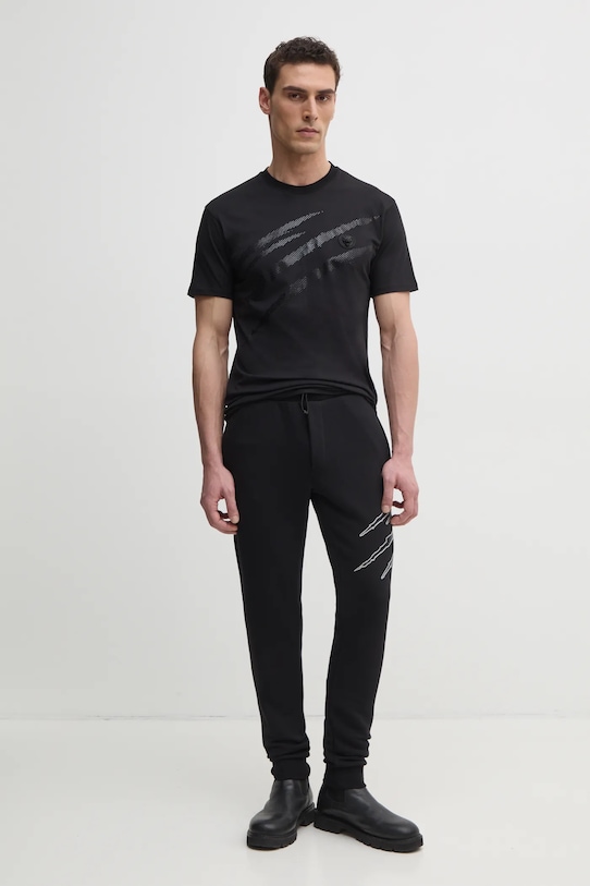 PLEIN SPORT spodnie dresowe SAEC.MJT2490.STE001N czarny SS25