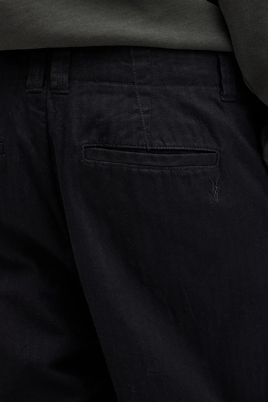 AllSaints pantaloni de bumbac WARDEN negru M022TB