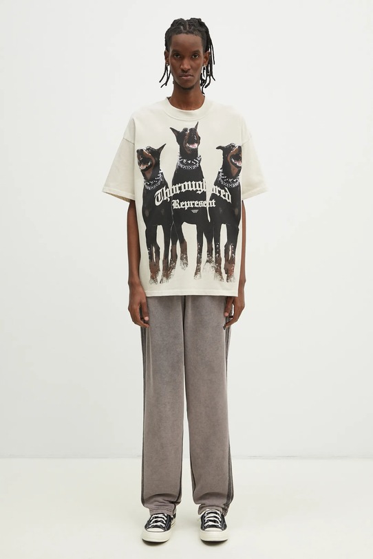 Bavlněné tepláky adidas Originals Premium Essentials Retro Washed Open Hem JD0217 šedá