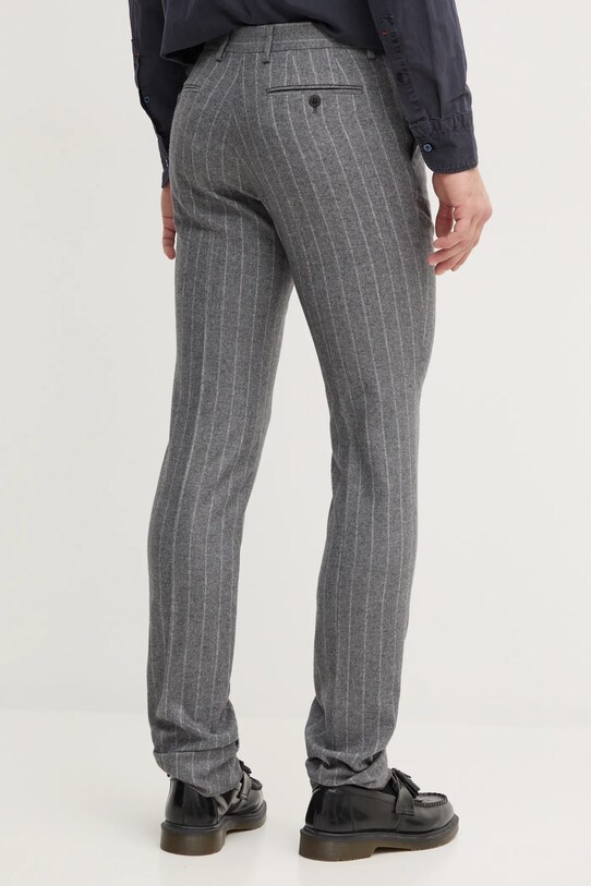 Odzież Hackett London spodnie wełniane HM470562R szary