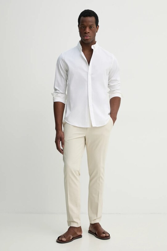 Kalhoty Sisley 4WOSSF053 béžová SS25