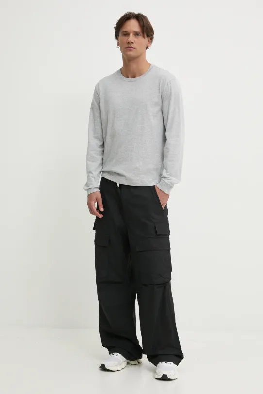 PURPLE BRAND spodnie bawełniane WOVEN CARGO PANT P527.WCBB125 czarny SS25