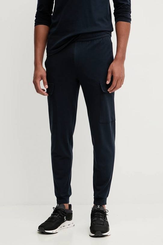 Odzież EA7 Emporio Armani spodnie dresowe bawełniane PJVRZ.8NPP67 granatowy
