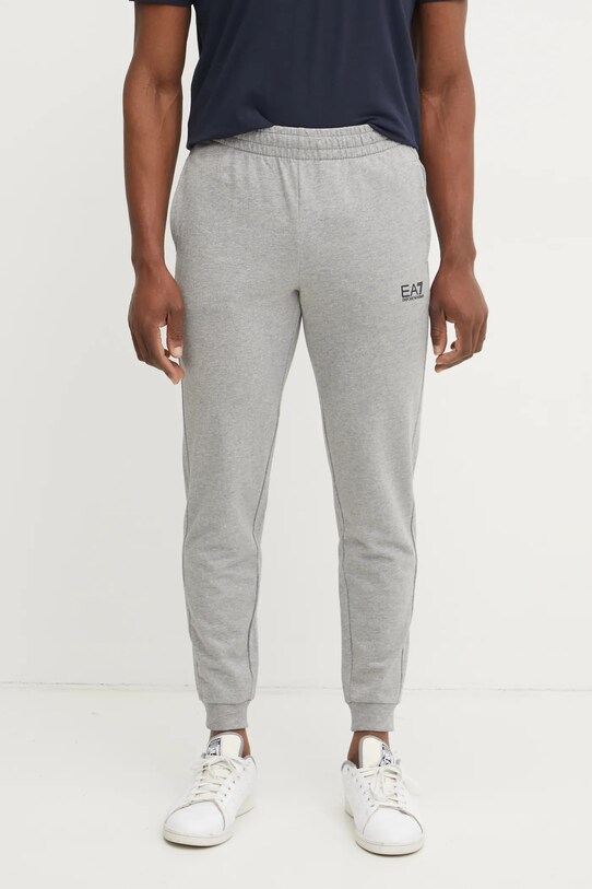 Спортивные штаны EA7 Emporio Armani хлопок серый PJVRZ.8NPP66