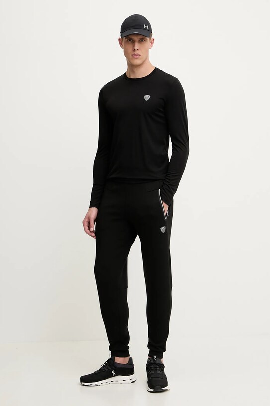 EA7 Emporio Armani spodnie dresowe PJ4EZ.8NPP63 czarny SS25