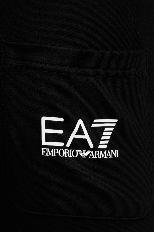 Bavlněné tepláky EA7 Emporio Armani černá AF13512.7M000571