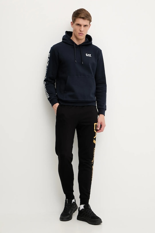 Bavlněné tepláky EA7 Emporio Armani AF13512.7M000571 černá AW25