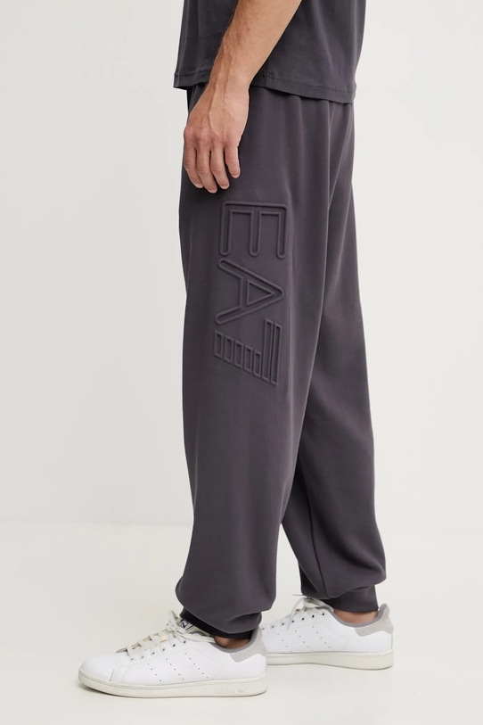 Бавовняні спортивні штани EA7 Emporio Armani сірий AF10432.7M000154