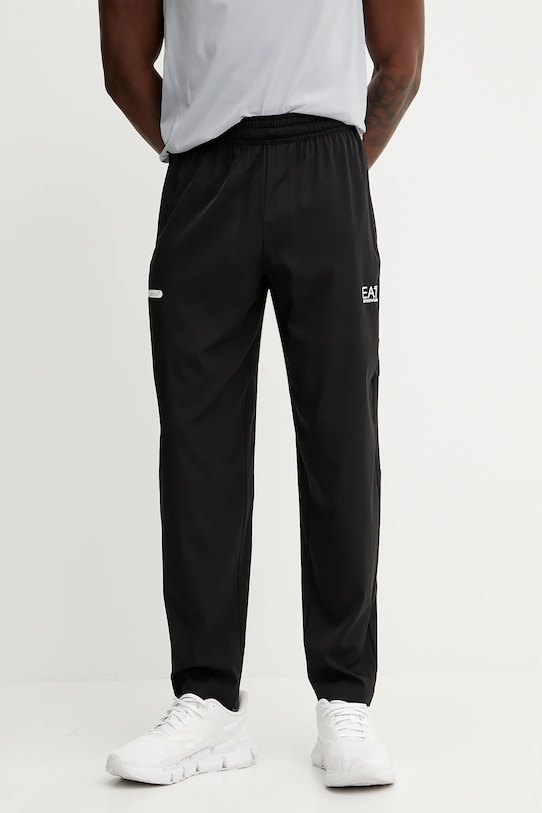 EA7 Emporio Armani spodnie treningowe z elastanem czarny AF13137.7M000074