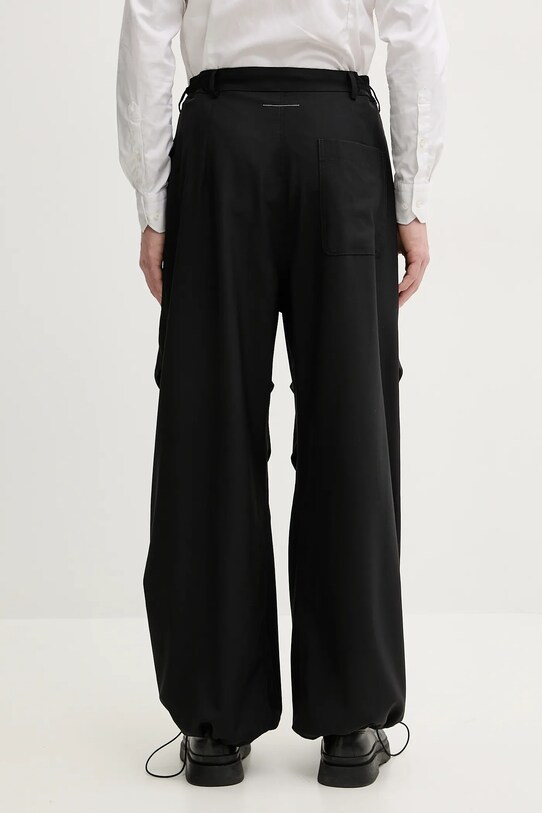 Дрехи Вълнен панталон MM6 Maison Margiela SH0KA0037.M35080 черен