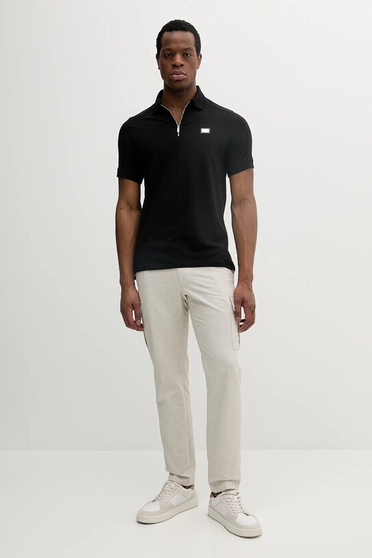 Karl Lagerfeld pantaloni din amestec de in 552030.255038 bej SS25