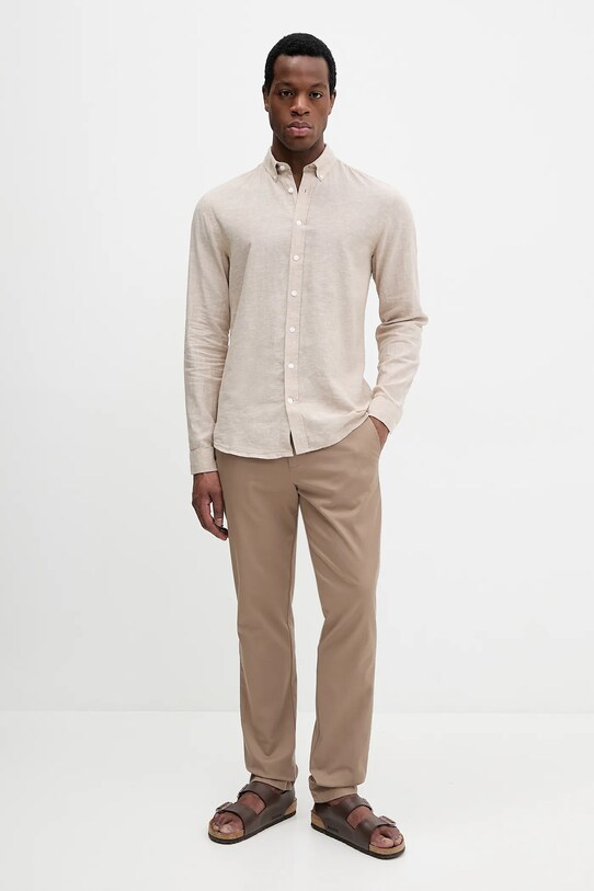 United Colors of Benetton spodnie 4FN2UF04P brązowy SS25