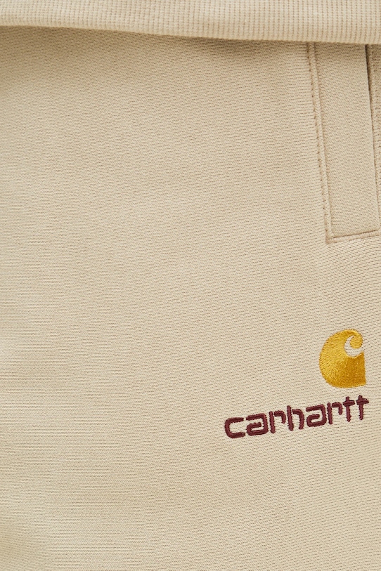 Παντελόνι φόρμας Carhartt WIP American Script Jogging Pant μπεζ I027042.2LPXX