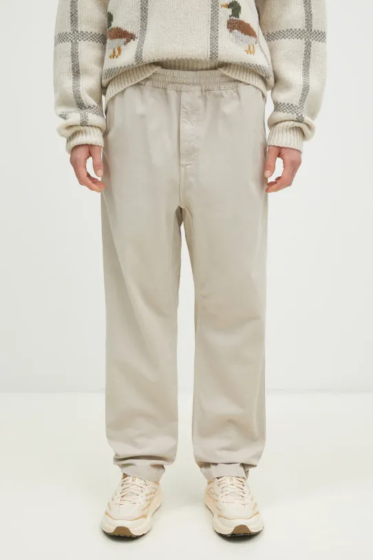 Carhartt WIP cotton trousers Flint Pant plain beige I029919.2LPGD