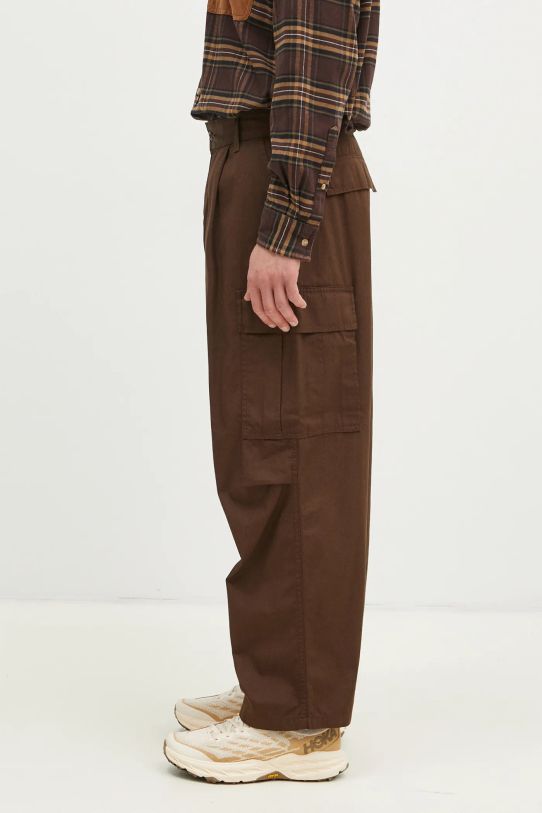 Carhartt WIP spodnie bawełniane Cole Cargo Pant I030477.2LS02 brązowy SS25