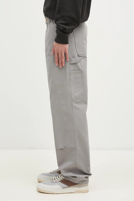 Bavlnené nohavice Carhartt WIP Double Knee Pant I031501.2LR02 sivá SS25