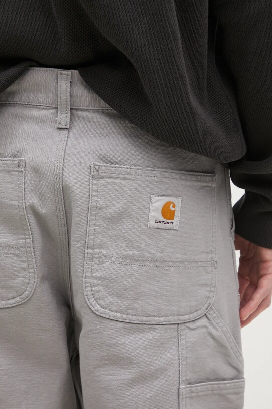 Bavlnené nohavice Carhartt WIP Double Knee Pant sivá I031501.2LR02