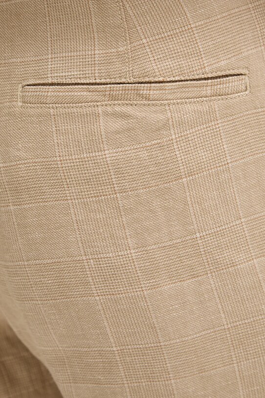 United Colors of Benetton pantaloni in lino beige 43B3UF03X