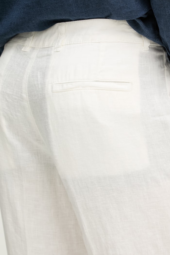 United Colors of Benetton Παντελόνι Ανδρικά λινά λευκό 4AGH55HW8