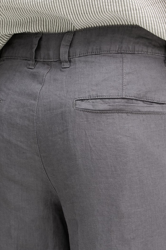 United Colors of Benetton Παντελόνι ανδρικό λινό γκρί 4AGH55HW8