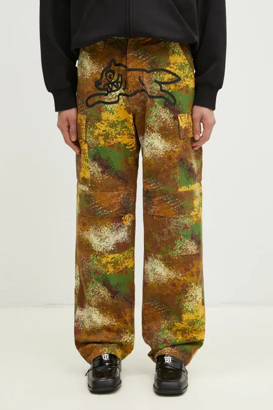 Βαμβακερό παντελόνι ICECREAM Running Dog Cargo Pant βαμβάκι πράσινο IC24430