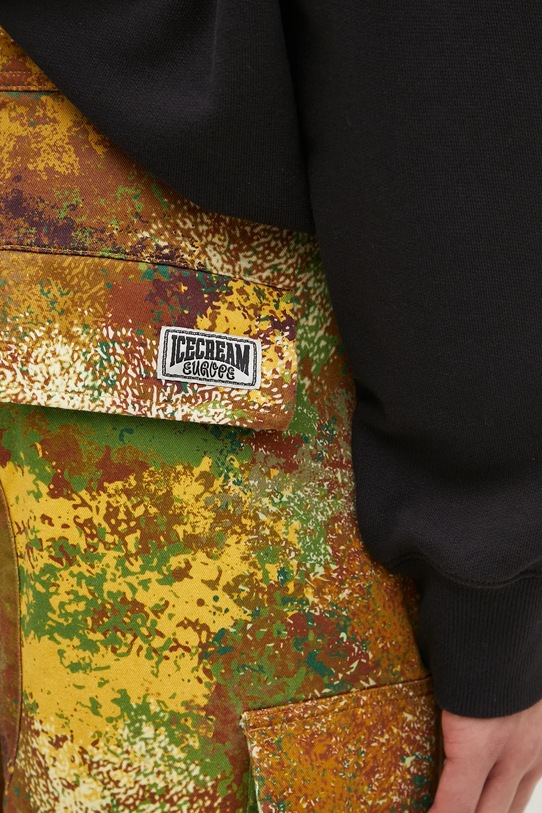 Βαμβακερό παντελόνι ICECREAM Running Dog Cargo Pant IC24430 πράσινο