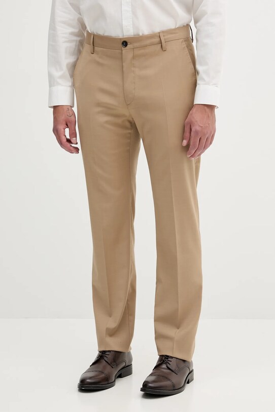 Liu Jo pantaloni din lână potrivit bej QA5085.T3991