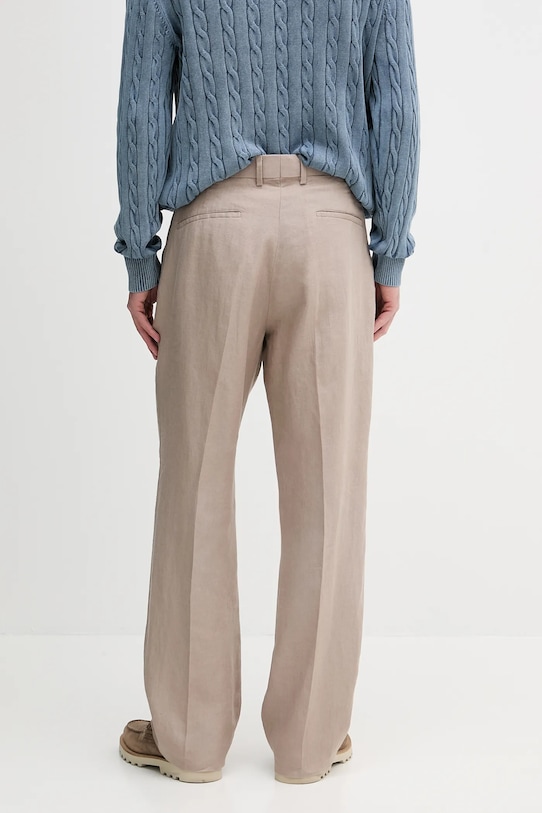 Odzież Liu Jo spodnie lniane QA5265.T4346 beżowy