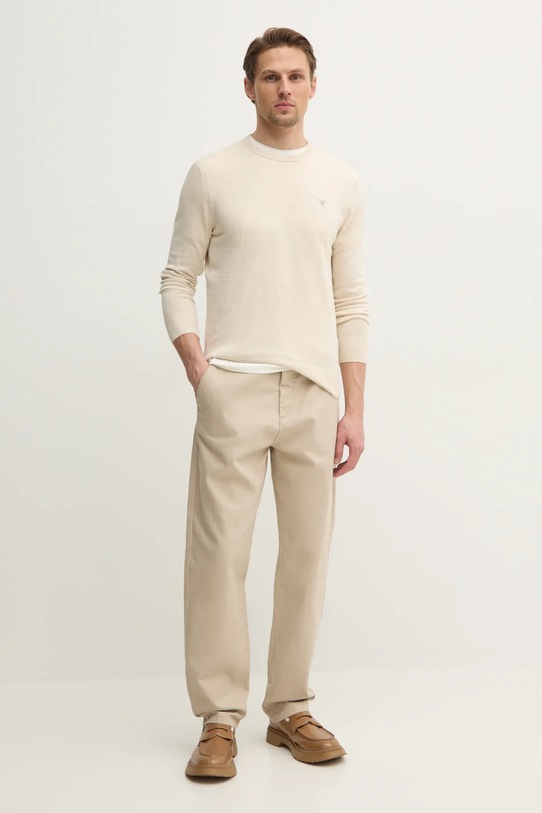 Βαμβακερό παντελόνι Lindbergh 30.003111.LT.STONE μπεζ SS25
