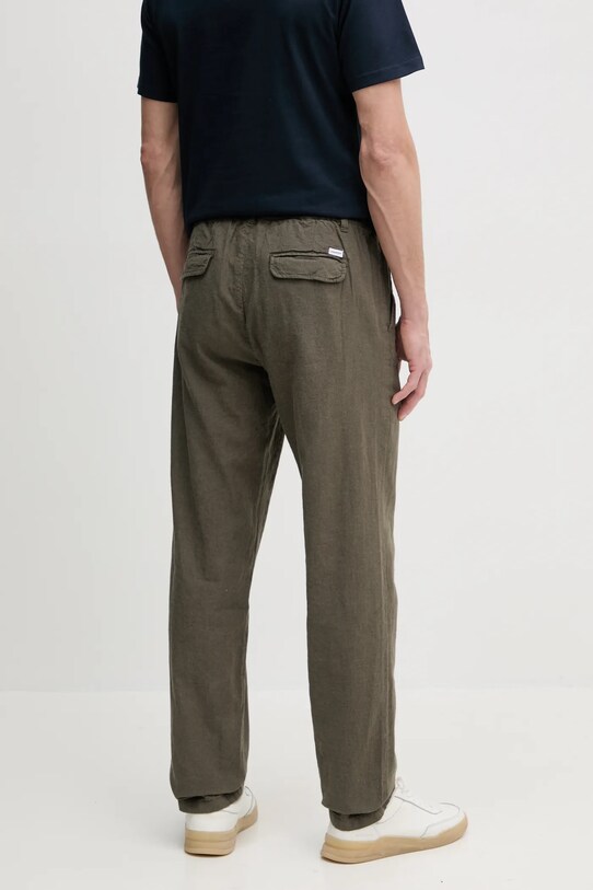 Îmbrăcăminte Lindbergh pantaloni din in 30.008023.DK.ARMY verde
