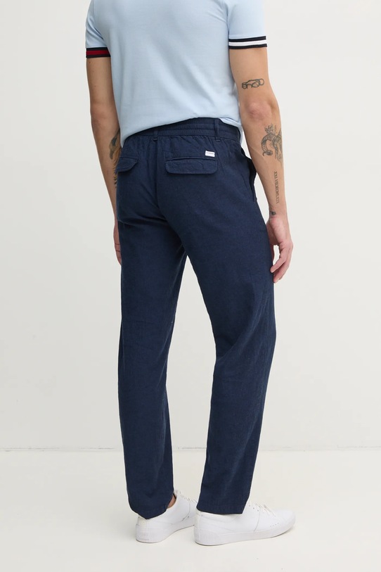 Îmbrăcăminte Lindbergh pantaloni din in 30.008023.DK.BLUE bleumarin
