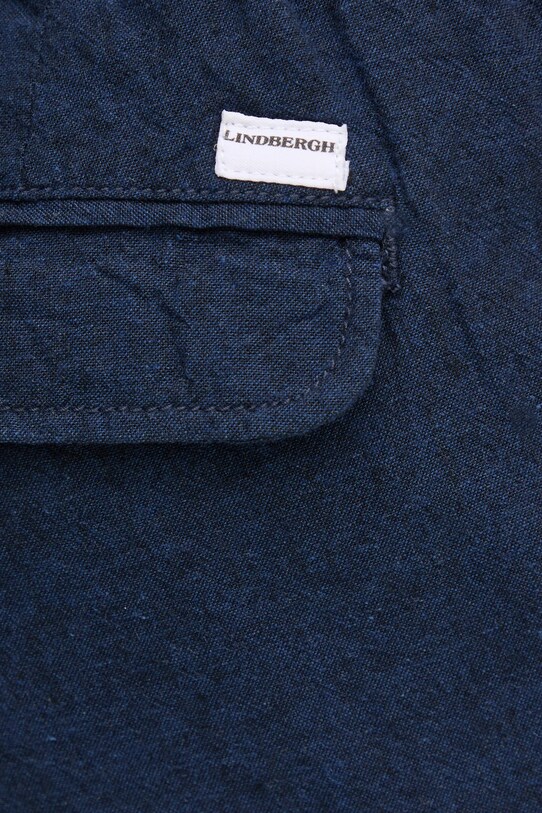 Lindbergh spodnie lniane granatowy 30.008023.DK.BLUE