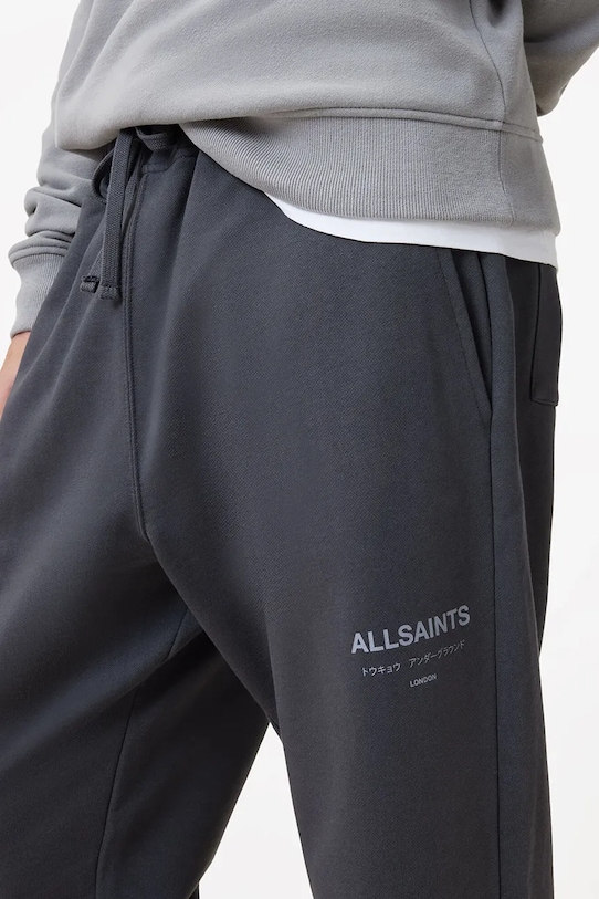AllSaints pantaloni tuta di cotone UNDRGRND grigio M031TB