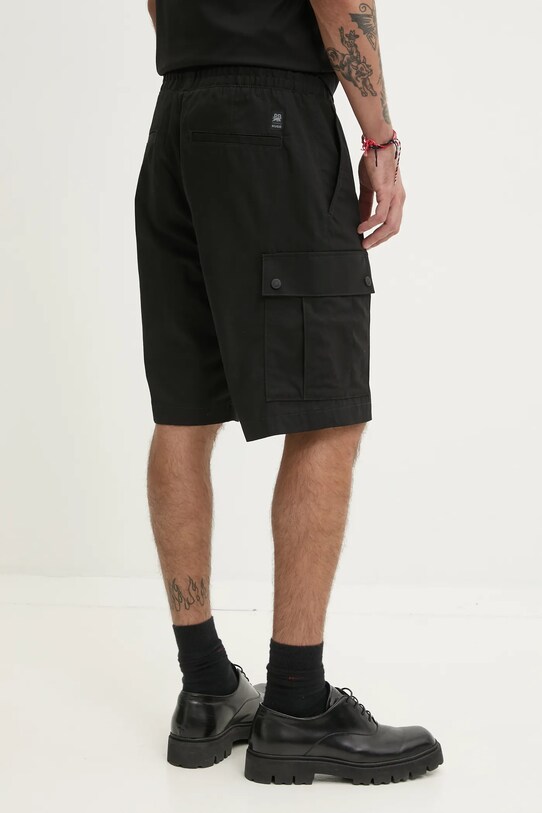 Îmbrăcăminte HUGO pantaloni scurti din bumbac x RACING BULLS 50542795 negru
