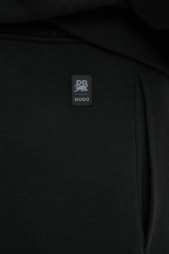 HUGO pantaloni scurti din bumbac x RACING BULLS negru 50542809