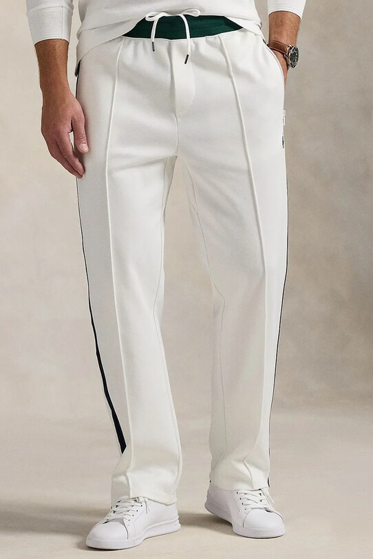 Tepláky Polo Ralph Lauren Wimbledon Collection 710970491 bílá SS25