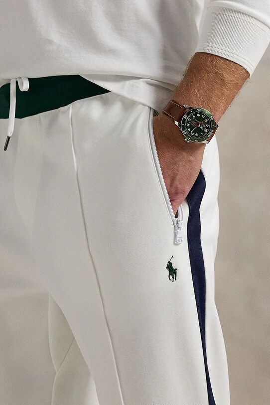 Tepláky Polo Ralph Lauren Wimbledon Collection 710970491 bílá
