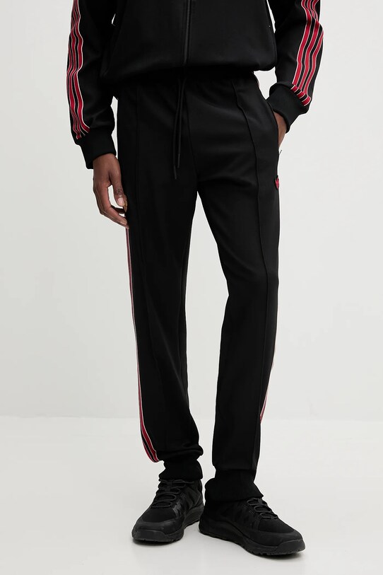 adidas Originals pantaloni de trening Manchester United tricotaj negru JF0359