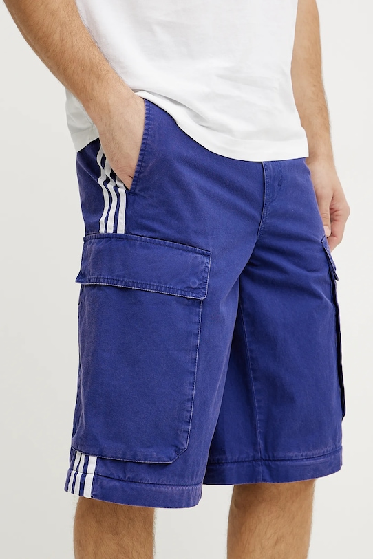 adidas Originals pantaloni in cotone CARGO PANTS blu navy JY6294