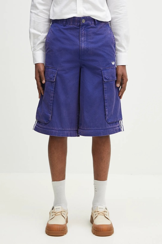 Бавовняні штани adidas Originals CARGO PANTS фіолетовий JY6294