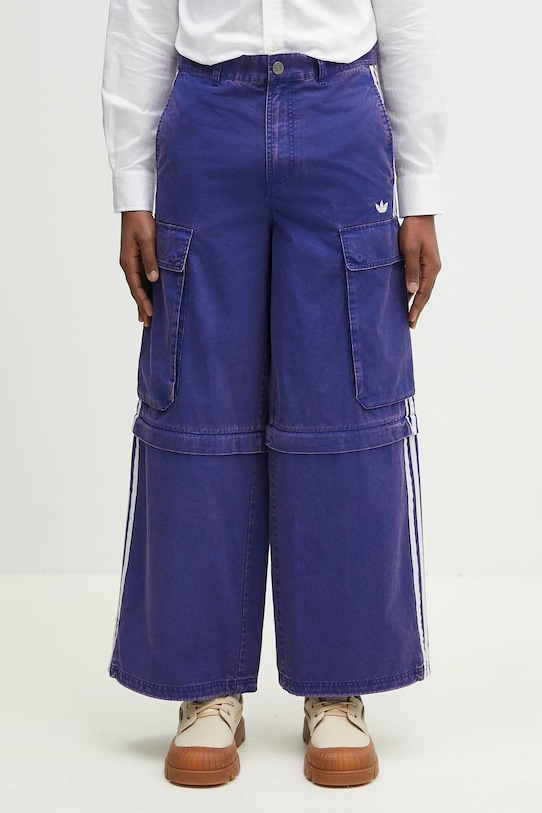 Bavlnené nohavice adidas Originals CARGO PANTS bavlna modrá JY6294