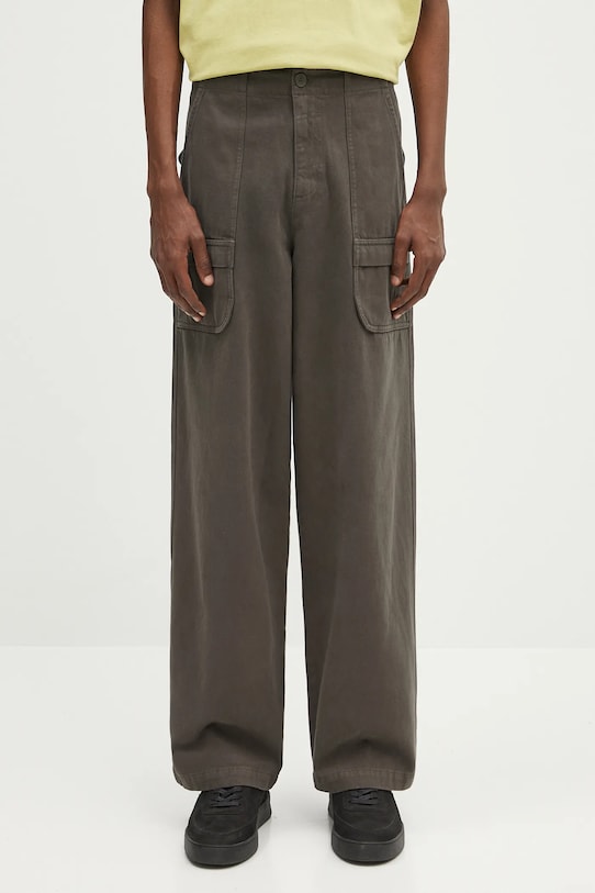 Bavlnené nohavice adidas Originals P Ess C Pt bavlna zelená JD3339