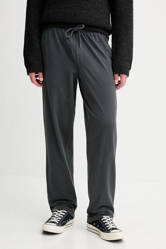 American Vintage pantaloni de trening din bumbac bumbac gri MFAZ05AE25