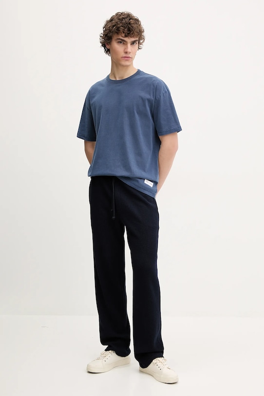 American Vintage pantaloni de trening MRYV05BE25 bleumarin SS25