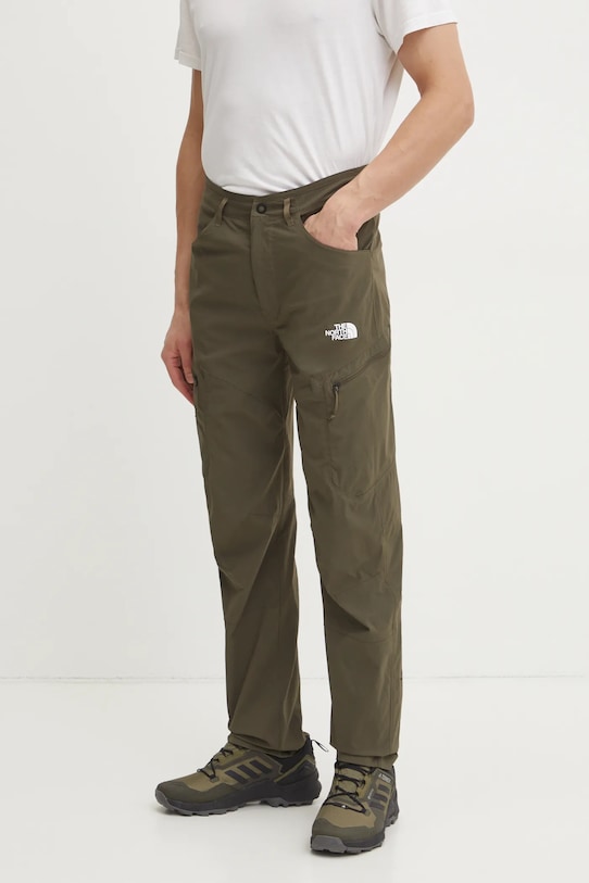 The North Face spodnie outdoorowe Exploration tkanina zielony NF0A8BR321L1