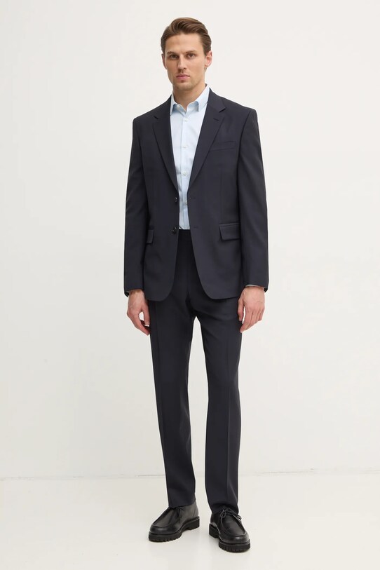 Шерстяные брюки Filippa K 31585.FK тёмно-синий SS25
