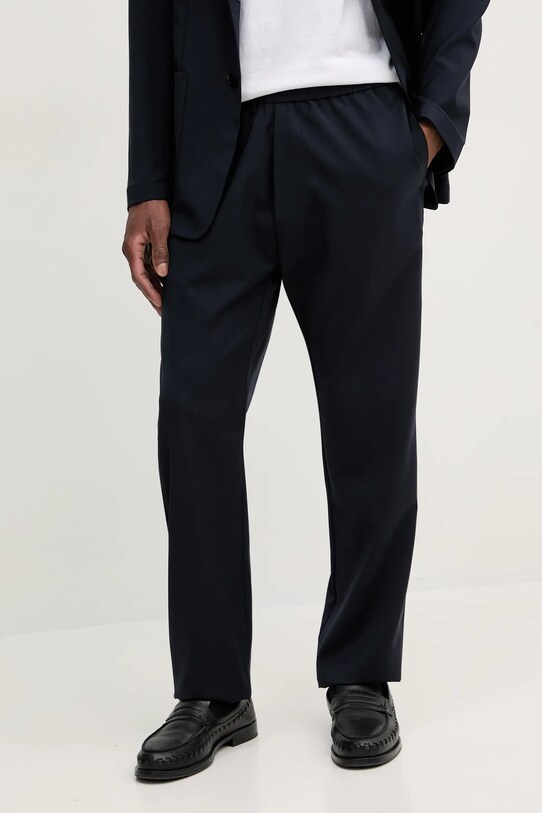 BARENA VENEZIA pantaloni de lana Camicia Mola chinos bleumarin PAU5082.478