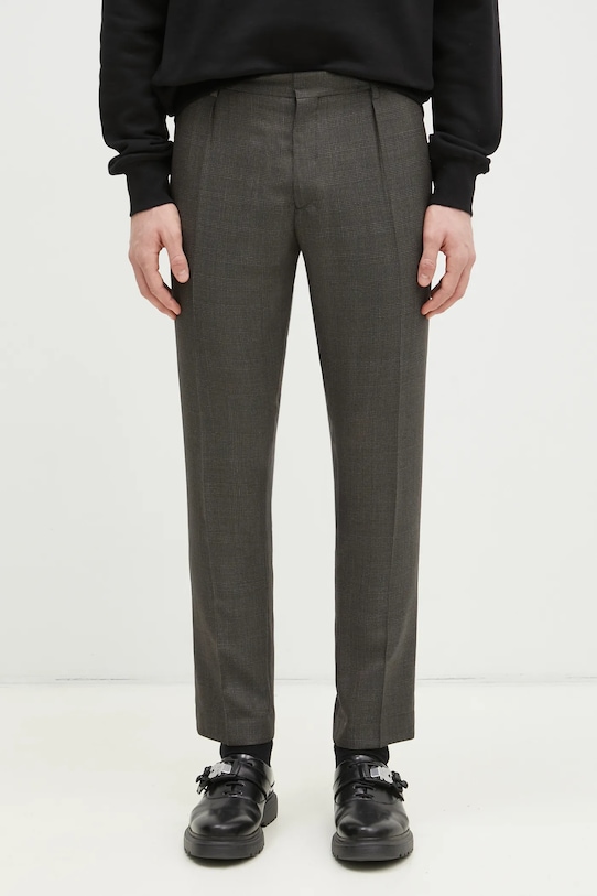 Paul Smith pantaloni de lână chinos verde M1R.056Z.P02569